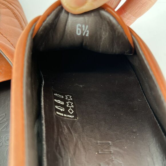 Hogan Square Toe Flats Brown Leather Women’s Size 6.5 - Picture 10 of 11